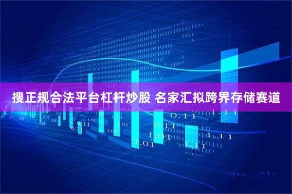 搜正规合法平台杠杆炒股 名家汇拟跨界存储赛道